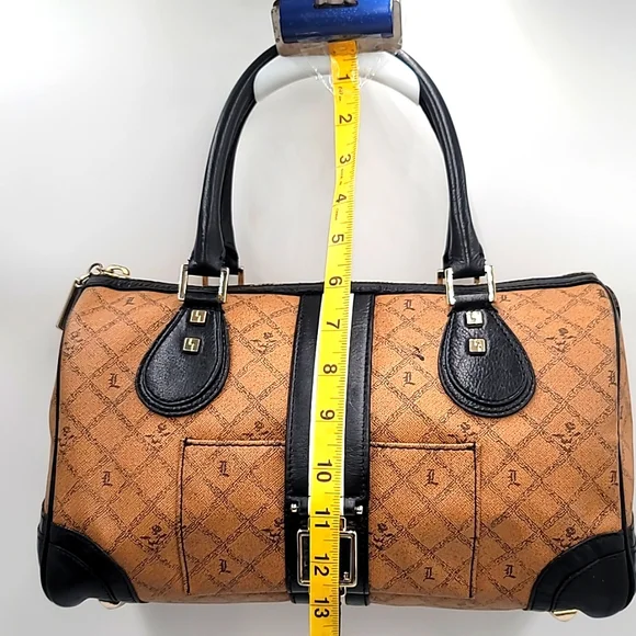 LAMB 🐑Gwen Stefani Mandeville Monogram Leather Satchel Boston Speedy Doc…
